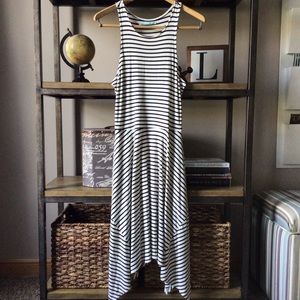 Maurices Sleeveless Tank Striped Handkerchief Dress with Pockets